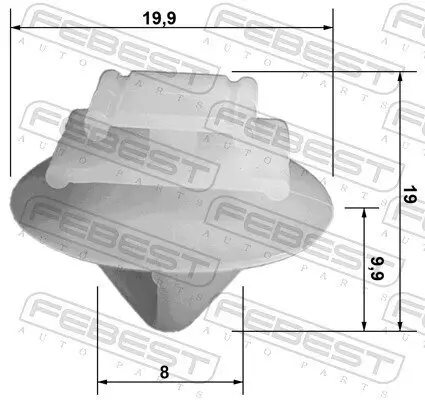 Clip, Zier-/Schutzleiste FEBEST 88570-045 Bild Clip, Zier-/Schutzleiste FEBEST 88570-045