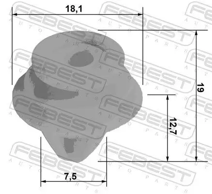 Halteclip, Türverkleidung FEBEST 88570-047 Bild Halteclip, Türverkleidung FEBEST 88570-047