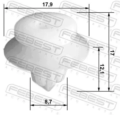 Halteclip, Türverkleidung FEBEST 88570-055 Bild Halteclip, Türverkleidung FEBEST 88570-055