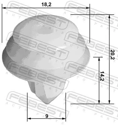 Halteclip, Türverkleidung FEBEST 88570-068 Bild Halteclip, Türverkleidung FEBEST 88570-068