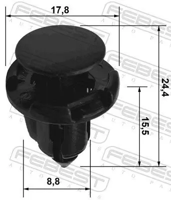 Clip, Stoßfänger FEBEST 88570-075 Bild Clip, Stoßfänger FEBEST 88570-075