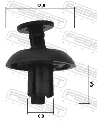 Clip, Zier-/Schutzleiste FEBEST 88570-088 Bild Clip, Zier-/Schutzleiste FEBEST 88570-088