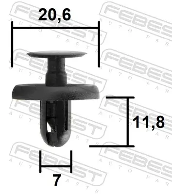 Clip, Zier-/Schutzleiste FEBEST 88570-089 Bild Clip, Zier-/Schutzleiste FEBEST 88570-089