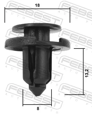 Clip, Zier-/Schutzleiste FEBEST 88570-092 Bild Clip, Zier-/Schutzleiste FEBEST 88570-092