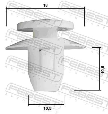 Clip, Zier-/Schutzleiste FEBEST 88570-098 Bild Clip, Zier-/Schutzleiste FEBEST 88570-098