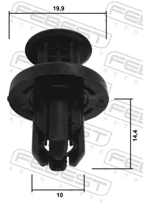 Clip, Zier-/Schutzleiste FEBEST 88570-103 Bild Clip, Zier-/Schutzleiste FEBEST 88570-103