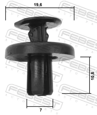 Clip, Zier-/Schutzleiste FEBEST 88570-106 Bild Clip, Zier-/Schutzleiste FEBEST 88570-106