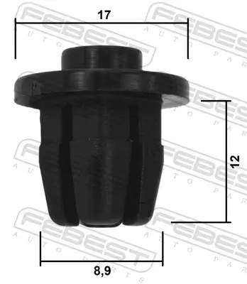 Clip, Zier-/Schutzleiste FEBEST 88570-110 Bild Clip, Zier-/Schutzleiste FEBEST 88570-110