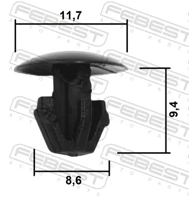 Clip, Zier-/Schutzleiste FEBEST 88570-112 Bild Clip, Zier-/Schutzleiste FEBEST 88570-112