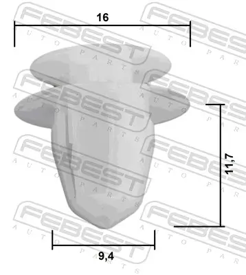 Clip, Zier-/Schutzleiste FEBEST 88570-123 Bild Clip, Zier-/Schutzleiste FEBEST 88570-123