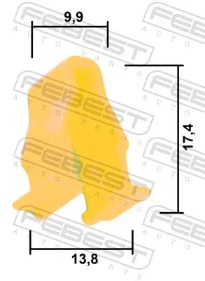 Clip, Zier-/Schutzleiste FEBEST 88570-124 Bild Clip, Zier-/Schutzleiste FEBEST 88570-124