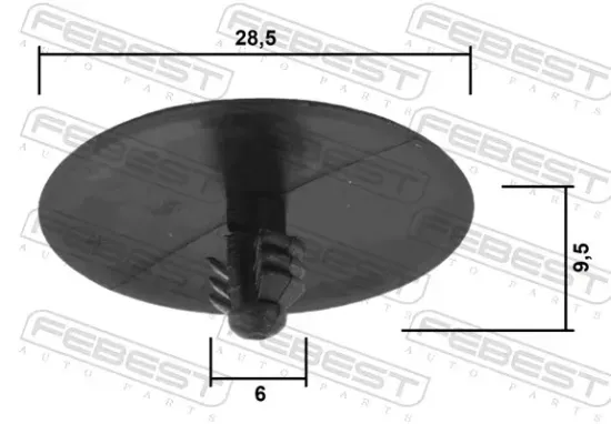 Clip, Zier-/Schutzleiste FEBEST 88570-127 Bild Clip, Zier-/Schutzleiste FEBEST 88570-127