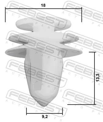 Clip, Zier-/Schutzleiste FEBEST 88570-132 Bild Clip, Zier-/Schutzleiste FEBEST 88570-132