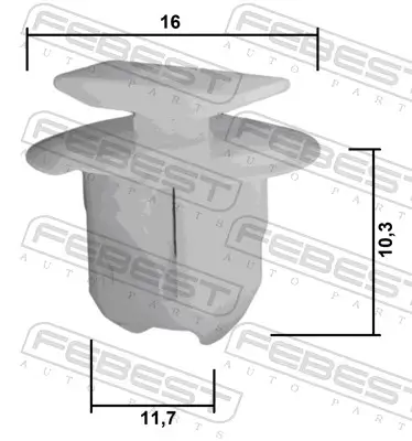 Clip, Zier-/Schutzleiste FEBEST 88570-133 Bild Clip, Zier-/Schutzleiste FEBEST 88570-133