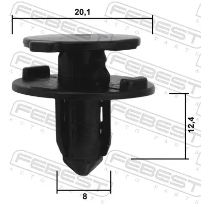 Clip, Zier-/Schutzleiste FEBEST 88570-135 Bild Clip, Zier-/Schutzleiste FEBEST 88570-135