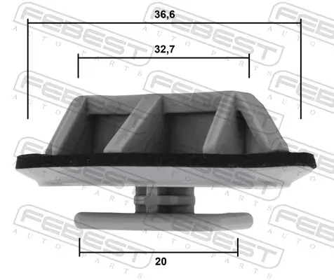 Clip, Zier-/Schutzleiste FEBEST 88570-138 Bild Clip, Zier-/Schutzleiste FEBEST 88570-138