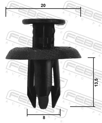 Clip, Zier-/Schutzleiste FEBEST 88570-145 Bild Clip, Zier-/Schutzleiste FEBEST 88570-145