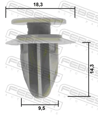 Clip, Zier-/Schutzleiste FEBEST 88570-146 Bild Clip, Zier-/Schutzleiste FEBEST 88570-146