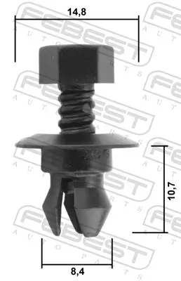 Clip, Zier-/Schutzleiste FEBEST 88570-166 Bild Clip, Zier-/Schutzleiste FEBEST 88570-166