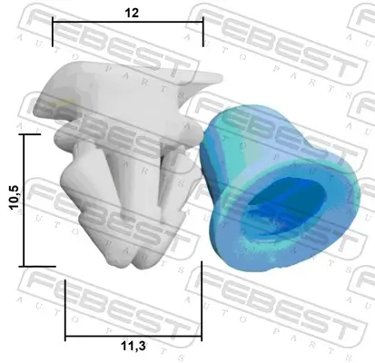 Clip, Zier-/Schutzleiste FEBEST 88570-169 Bild Clip, Zier-/Schutzleiste FEBEST 88570-169