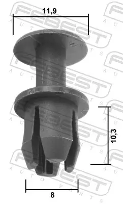Clip, Zier-/Schutzleiste FEBEST 88570-185 Bild Clip, Zier-/Schutzleiste FEBEST 88570-185