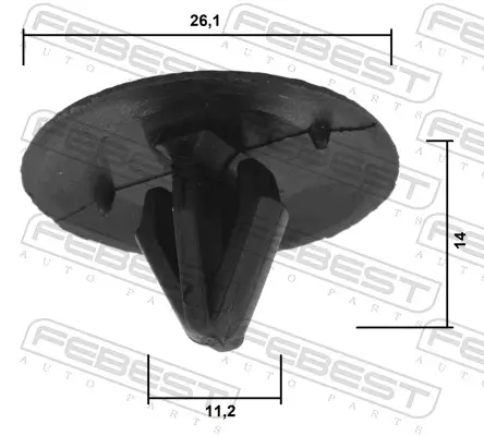 Clip, Zier-/Schutzleiste FEBEST 88570-186 Bild Clip, Zier-/Schutzleiste FEBEST 88570-186