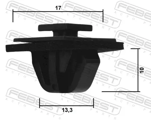 Clip, Zier-/Schutzleiste FEBEST 88570-188 Bild Clip, Zier-/Schutzleiste FEBEST 88570-188