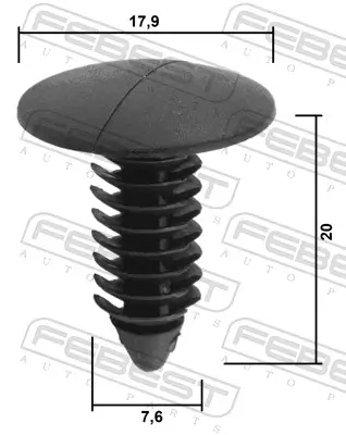 Clip, Zier-/Schutzleiste FEBEST 88570-191 Bild Clip, Zier-/Schutzleiste FEBEST 88570-191