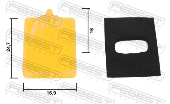 Clip, Zier-/Schutzleiste FEBEST 88570-192 Bild Clip, Zier-/Schutzleiste FEBEST 88570-192