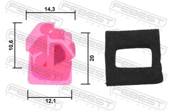 Clip, Zier-/Schutzleiste FEBEST 88570-193 Bild Clip, Zier-/Schutzleiste FEBEST 88570-193