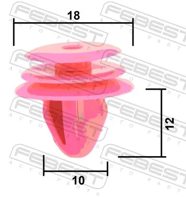 Clip, Zier-/Schutzleiste FEBEST 88570-197 Bild Clip, Zier-/Schutzleiste FEBEST 88570-197