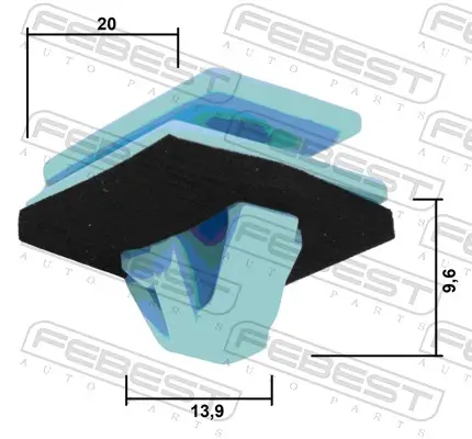 Clip, Zier-/Schutzleiste FEBEST 88570-204 Bild Clip, Zier-/Schutzleiste FEBEST 88570-204