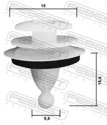 Clip, Zier-/Schutzleiste FEBEST 88570-206 Bild Clip, Zier-/Schutzleiste FEBEST 88570-206