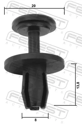 Clip, Zier-/Schutzleiste FEBEST 88570-214 Bild Clip, Zier-/Schutzleiste FEBEST 88570-214