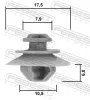Clip, Zier-/Schutzleiste FEBEST 88570-215 Bild Clip, Zier-/Schutzleiste FEBEST 88570-215