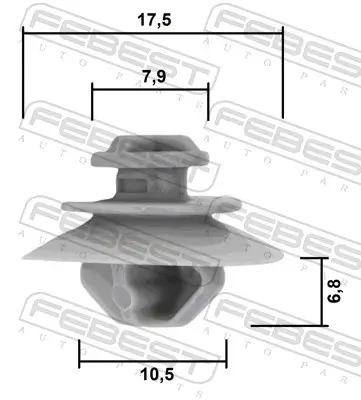 Clip, Zier-/Schutzleiste FEBEST 88570-215 Bild Clip, Zier-/Schutzleiste FEBEST 88570-215