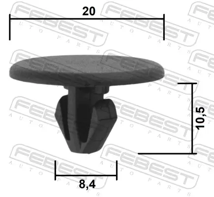 Clip, Zier-/Schutzleiste FEBEST 88570-217 Bild Clip, Zier-/Schutzleiste FEBEST 88570-217