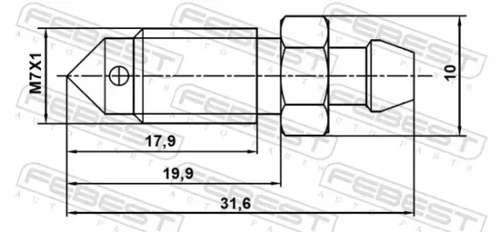 Entlüfterschraube/-ventil, Bremssattel FEBEST 8870-002 Bild Entlüfterschraube/-ventil, Bremssattel FEBEST 8870-002