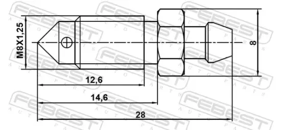 Entlüfterschraube/-ventil, Bremssattel FEBEST 8870-006 Bild Entlüfterschraube/-ventil, Bremssattel FEBEST 8870-006