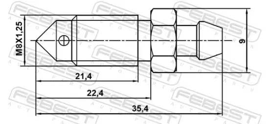Entlüfterschraube/-ventil, Bremssattel FEBEST 8870-007 Bild Entlüfterschraube/-ventil, Bremssattel FEBEST 8870-007