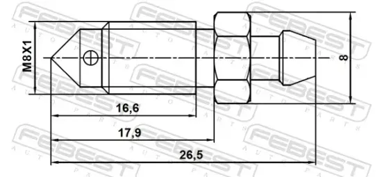 Entlüfterschraube/-ventil, Bremssattel FEBEST 8870-008 Bild Entlüfterschraube/-ventil, Bremssattel FEBEST 8870-008