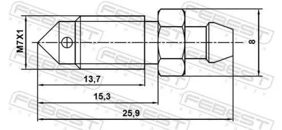 Entlüfterschraube/-ventil, Bremssattel FEBEST 8870-010 Bild Entlüfterschraube/-ventil, Bremssattel FEBEST 8870-010