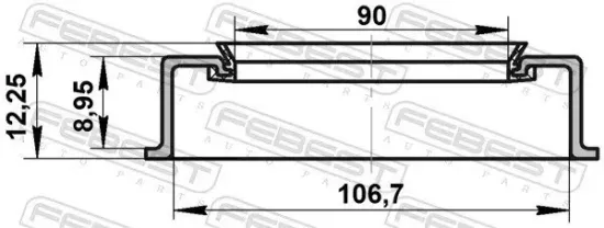 Dichtring, Radnabe FEBEST 95ADS-911060912X Bild Dichtring, Radnabe FEBEST 95ADS-911060912X