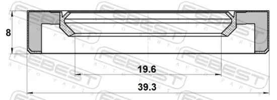 Wellendichtring, Nockenwelle hinten FEBEST 95BBY-21390808X Bild Wellendichtring, Nockenwelle hinten FEBEST 95BBY-21390808X