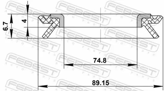 Dichtring, Radnabe FEBEST 95BCY-88750407X Bild Dichtring, Radnabe FEBEST 95BCY-88750407X