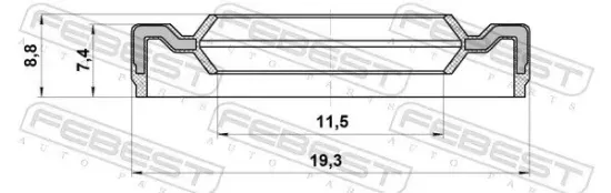 Dichtung, Schaltgetriebe FEBEST 95DAY-13190709X Bild Dichtung, Schaltgetriebe FEBEST 95DAY-13190709X