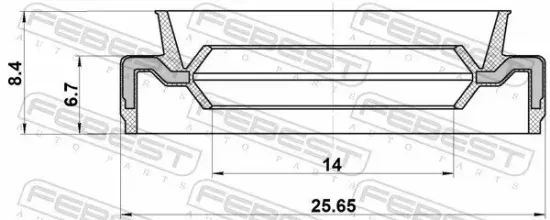 Dichtung, Schaltgetriebe FEBEST 95EAY-15250708X Bild Dichtung, Schaltgetriebe FEBEST 95EAY-15250708X