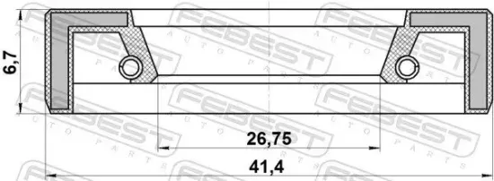 Reparatursatz, Lenkgetriebe FEBEST 95FAY-28410707X Bild Reparatursatz, Lenkgetriebe FEBEST 95FAY-28410707X