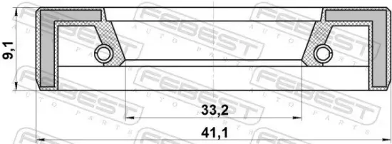 Dichtring, Radnabe FEBEST 95FAY-35410609X Bild Dichtring, Radnabe FEBEST 95FAY-35410609X