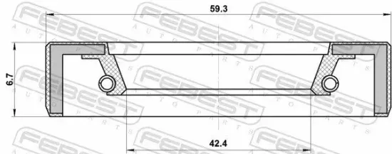 Wellendichtring, Schaltgetriebehauptwelle FEBEST 95FBY-44590707R Bild Wellendichtring, Schaltgetriebehauptwelle FEBEST 95FBY-44590707R